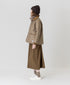 NAM2652PP POLYESTER × POLYESTER OVERSIZED STAND FALL COLLAR JACKET WITH RIBBED CUFF