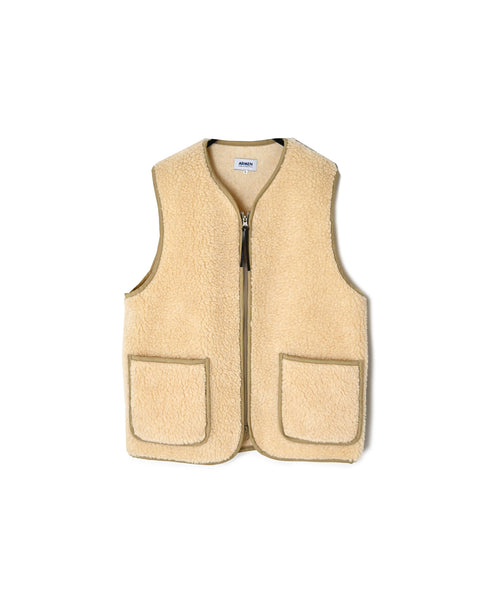 ADNAM2651 ZIP-UP FLEECE NO COLLAR VEST