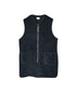 ADNAM2652 ZIP-UP FLEECE NO COLLAR LONG VEST