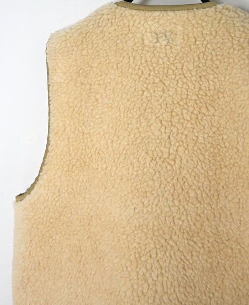 ADNAM2652 ZIP-UP FLEECE NO COLLAR LONG VEST
