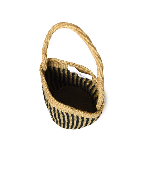 ANSL2601 STRIPE SISAL ONE HANDLE SHOULDER BAG