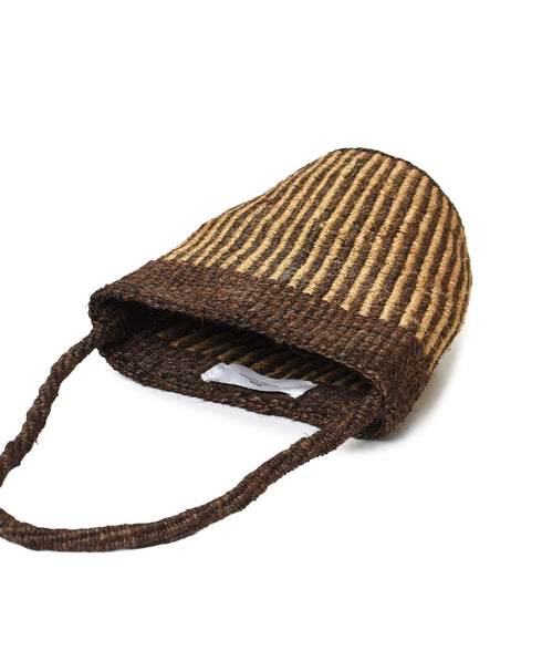 ANSL2601 STRIPE SISAL ONE HANDLE SHOULDER BAG