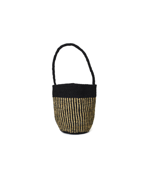 ANSL2601 STRIPE SISAL ONE HANDLE SHOULDER BAG