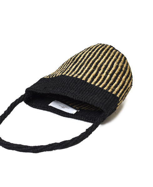 ANSL2601 STRIPE SISAL ONE HANDLE SHOULDER BAG
