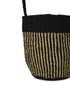 ANSL2601 STRIPE SISAL ONE HANDLE SHOULDER BAG