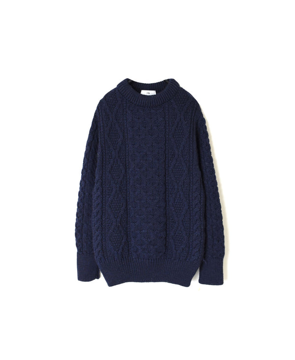 CHT2051 ARAN CREW PULLOVER KNIT