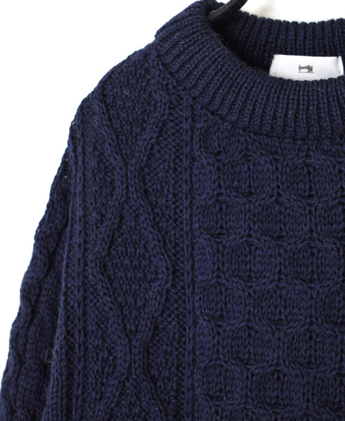 CHT2051 ARAN CREW PULLOVER KNIT