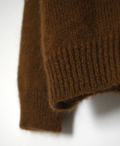 CHT2552 MOHAIR NO-BUTTON CARDIGAN