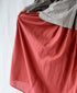 NMDS26605D ORGANIC MICRO CHK&VOILE PLAIN PATCHWORK OVERDYE RAJASTHAN GATHERED SKIRT