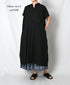 NSL26007 60s CAMBRIC PLAIN BANDED COLLAR FRENCH/SL DRESS