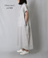 NSL26007 60s CAMBRIC PLAIN BANDED COLLAR FRENCH/SL DRESS