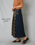 NOD2501PW ILISH LINEN LOW WAIST PLEATS WRAP SKIRT LENGTH 80cm