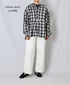 INAM2672 YARN DYED COTTON CHECK WORK GATHER SHIRT