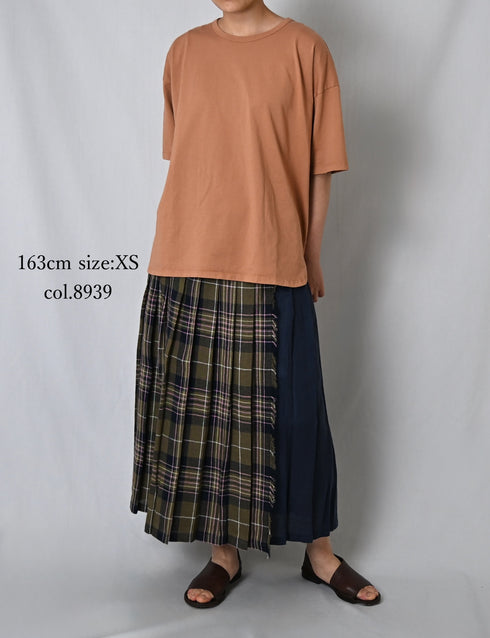 NOD2501PW ILISH LINEN LOW WAIST PLEATS WRAP SKIRT LENGTH 80cm