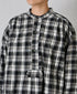INAM2672 YARN DYED COTTON CHECK WORK GATHER SHIRT