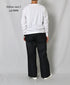 NFA2351P48 "CUISINE" COTTON JERSEY CREW NECK OVERSIZE L/SL T-SHIRT WITH CUFF
