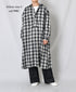 INAM2673 YARN DYED COTTON CHECK WORK GATHER LONG SHIRT