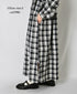 INAM2673 YARN DYED COTTON CHECK WORK GATHER LONG SHIRT