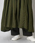 NMDS26604D ORGANIC MICRO CHK&VOILE PLAIN PATCHWORK OVERDYE CREW-NECK BUTTON SHIRT MAXI DRESS WITH PINTUCK