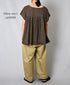 NSL26056 80s COTTON VOILE DOT PRINT HEM FRILL GATHERED SMOCK