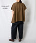 NSL26041 COTTON SILK PLAIN BANDED COLLAR FRENCH/SL SHIRT