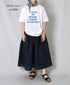 INSL26325 60s AUTO LOOM COTTON/LINEN PLAIN GATHERED SKIRT