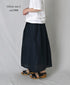 INSL26325 60s AUTO LOOM COTTON/LINEN PLAIN GATHERED SKIRT