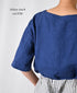 NAM1631LP LINEN PLAIN OVERDYE BOAT NECK S/SL SHIRT