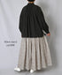 INMDS26123 POWER LOOM COTTON VOILE ARABESQUE HAND SCREEN PRINT FLARED SKIRT WITH PINTUCK