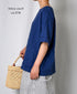 NAM1631LP LINEN PLAIN OVERDYE BOAT NECK S/SL SHIRT