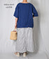 NAM1631LP LINEN PLAIN OVERDYE BOAT NECK S/SL SHIRT
