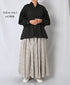 INMDS26702 TWILL COTTON KHADI PLAIN FRILL COLLAR SHIRTS WITH MINI PINTUCK