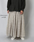 INMDS26123 POWER LOOM COTTON VOILE ARABESQUE HAND SCREEN PRINT FLARED SKIRT WITH PINTUCK