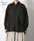 INMDS26702 TWILL COTTON KHADI PLAIN FRILL COLLAR SHIRTS WITH MINI PINTUCK