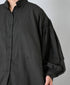 INMDS26702 TWILL COTTON KHADI PLAIN FRILL COLLAR SHIRTS WITH MINI PINTUCK