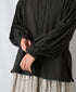 INMDS26702 TWILL COTTON KHADI PLAIN FRILL COLLAR SHIRTS WITH MINI PINTUCK