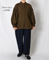 INMDS26702 TWILL COTTON KHADI PLAIN FRILL COLLAR SHIRTS WITH MINI PINTUCK
