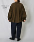 INMDS26702 TWILL COTTON KHADI PLAIN FRILL COLLAR SHIRTS WITH MINI PINTUCK