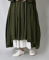 NMDS26602D ORGANIC MICRO CHK&VOILE PLAIN PATCHWORK OVERDYE PINTUCK PULLOVER DRESS