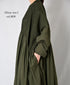 NMDS26602D ORGANIC MICRO CHK&VOILE PLAIN PATCHWORK OVERDYE PINTUCK PULLOVER DRESS