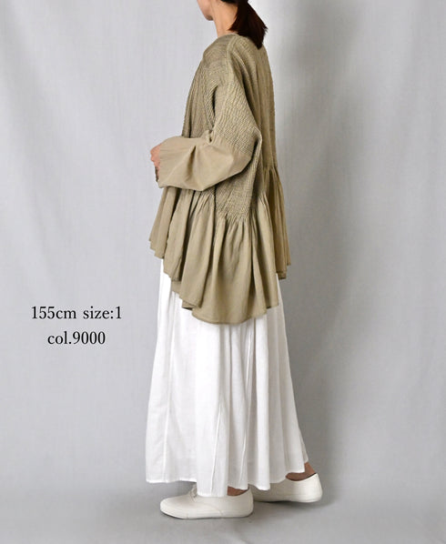 INMDS26705 TWILL COTTON KHADI PLAIN GATHERED SKIRT