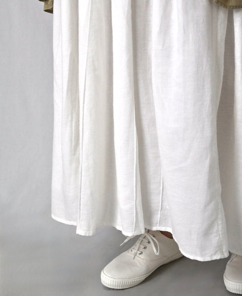 INMDS26705 TWILL COTTON KHADI PLAIN GATHERED SKIRT