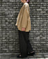 NMDS26511D 80s ORGANIC VOILE STRIPE (OVERDYE) CREW-NECK 3/4 SL SHIRT WITH MINI PINTUCK