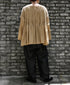 NMDS26511D 80s ORGANIC VOILE STRIPE (OVERDYE) CREW-NECK 3/4 SL SHIRT WITH MINI PINTUCK