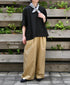 GNMDS2502CLW COTTON/LINEN DYED WEATHER 2TUCK WIDE EASY PANTS