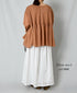 INAM2624 60s COTTON LAWN WASH PLEATED EASY SKIRT WITH LINING