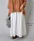 INAM2624 60s COTTON LAWN WASH PLEATED EASY SKIRT WITH LINING