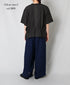 INMDS25122 YARN DYE NATURAL INDIGO EASY PANTS