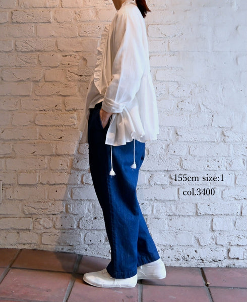 GNMDS2101NSD 11.5oz NATURAL SLUB DENIM ONE WASH EASY TAPERED PANTS