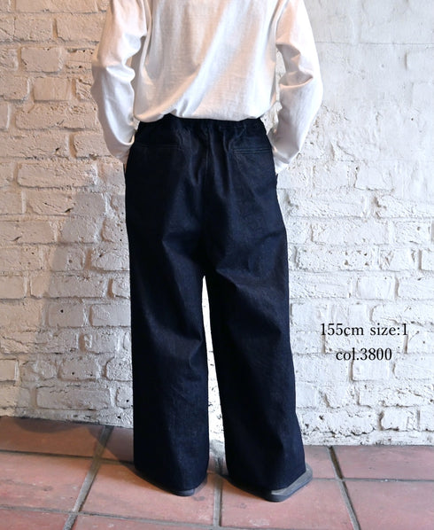 GNMDS2052NSD 11.5oz NATURAL SLUB DENIM ONE WASH EASY WIDE PANTS
